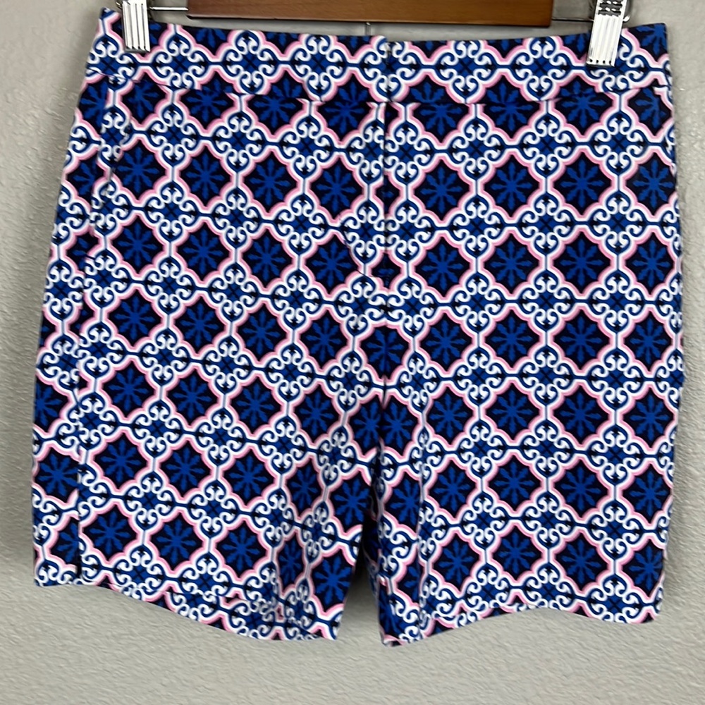 Boden Blue & Pale Pink Printed Richmond Shorts.  Sz 4